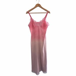 Y2K Coquette Fairycore Babydoll Slip Dress Lace Trim